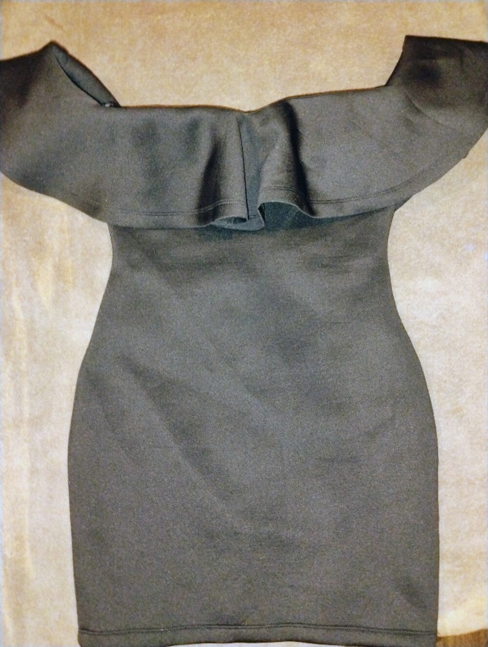 Banjul Black Off-Shoulder Pencil Dress